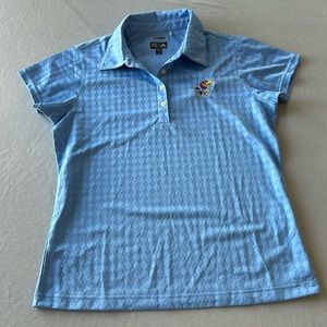 Adidas Checkered Jayhawk Collared Shirt